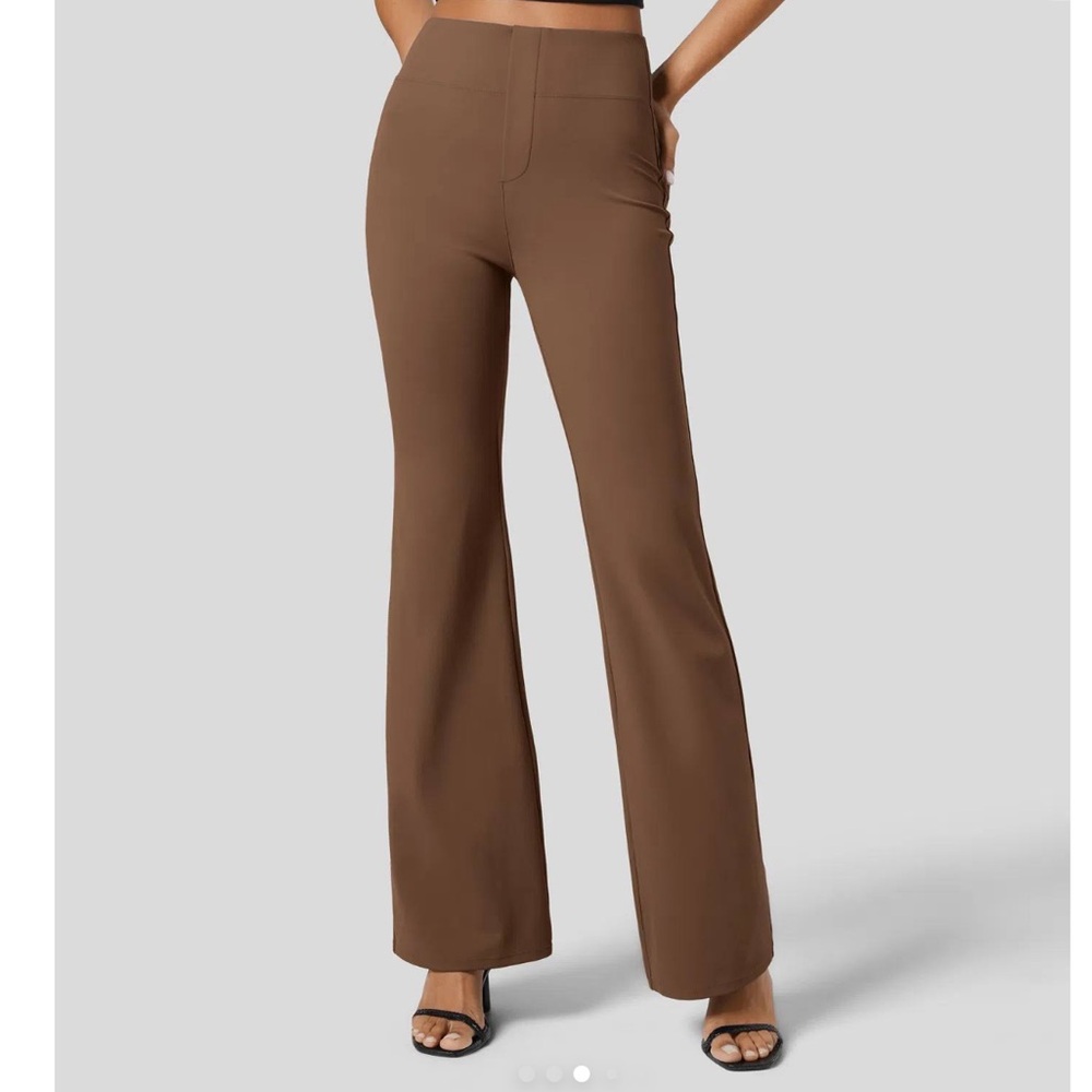 Brown High-Waisted Flare Pants BRAND NEW